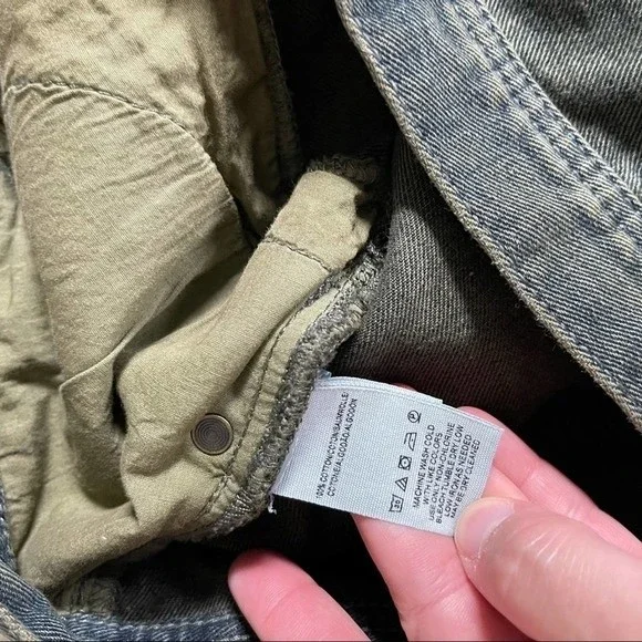 Free People Denim Cut-off Shorts in Emerald Acid Wash 25 - Picture 8 of 10